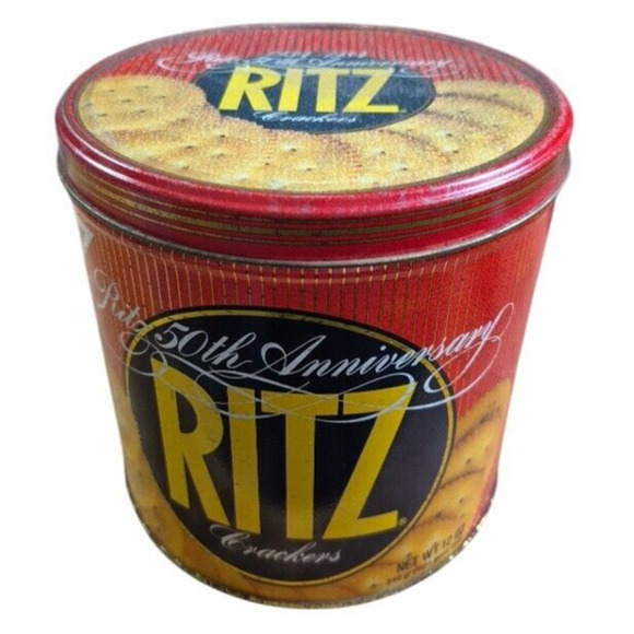 Ritz Crackers Collector Tin Vintage 1984 Nabisco 50th Anniversary USA 6"x6" - Picture 6 of 11